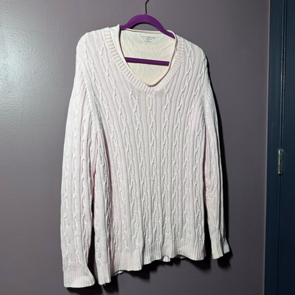 Croft & Barrow Light Pink V-Neck Sweater and TShirt